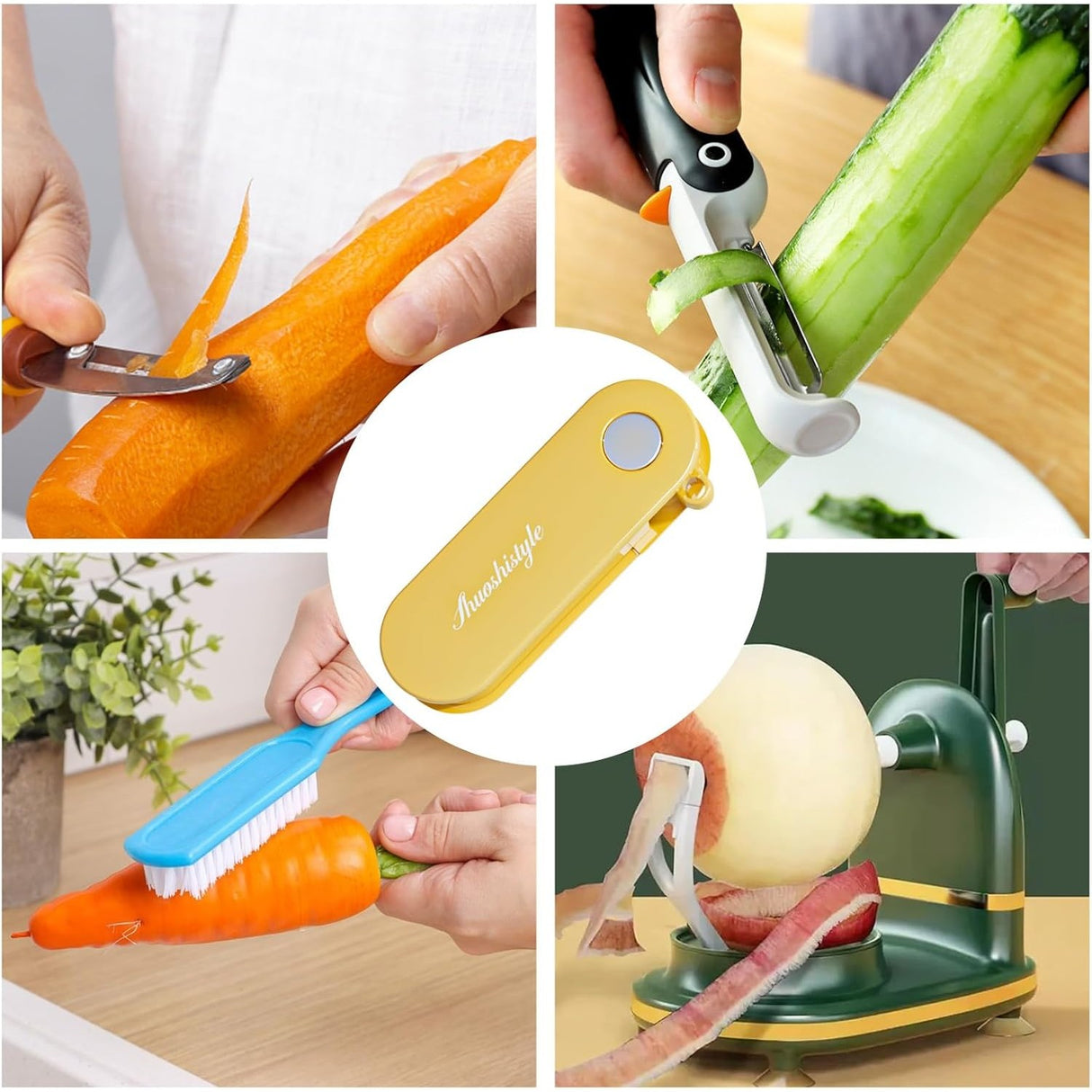 Curățător legume și fructe, design pliabil | FoldPeel - vivimall.ro