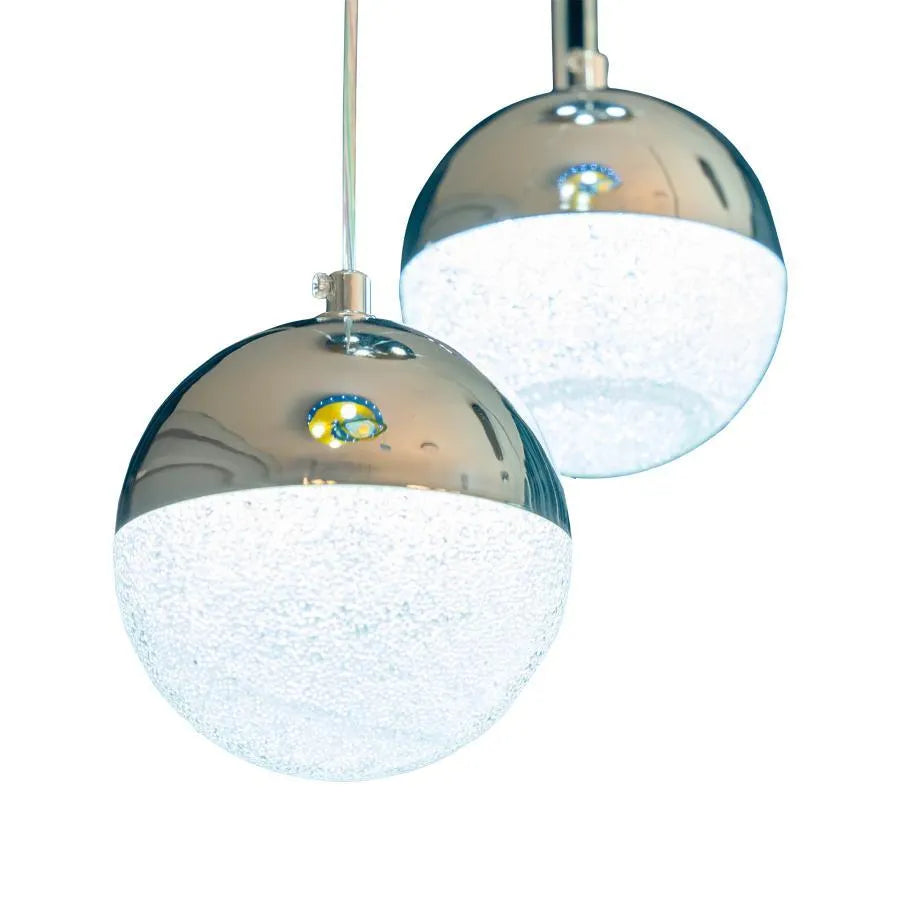 Lustra Led Suspendata Cu Telecomanda Jeremias, 6 Elemente, Lumina Rece/Calda/Neutra, Dimabila - vivimall.ro