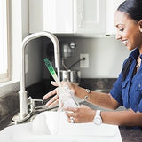 Perie 5 in 1 de Curatat Pahare, Cani, Sticle, Vivimall, cu Maner Lung, Accesorii pentru Spalarea Paielor si Capacelor, Usor de Agatat, 36x7x7cm, Verde-Alb - vivimall.ro