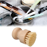 Perie de Curatat Vase si Alimente, Vivimall, din Lemn de Fag, 8 x 5 cm, Perie din Sisal, Bej - vivimall.ro