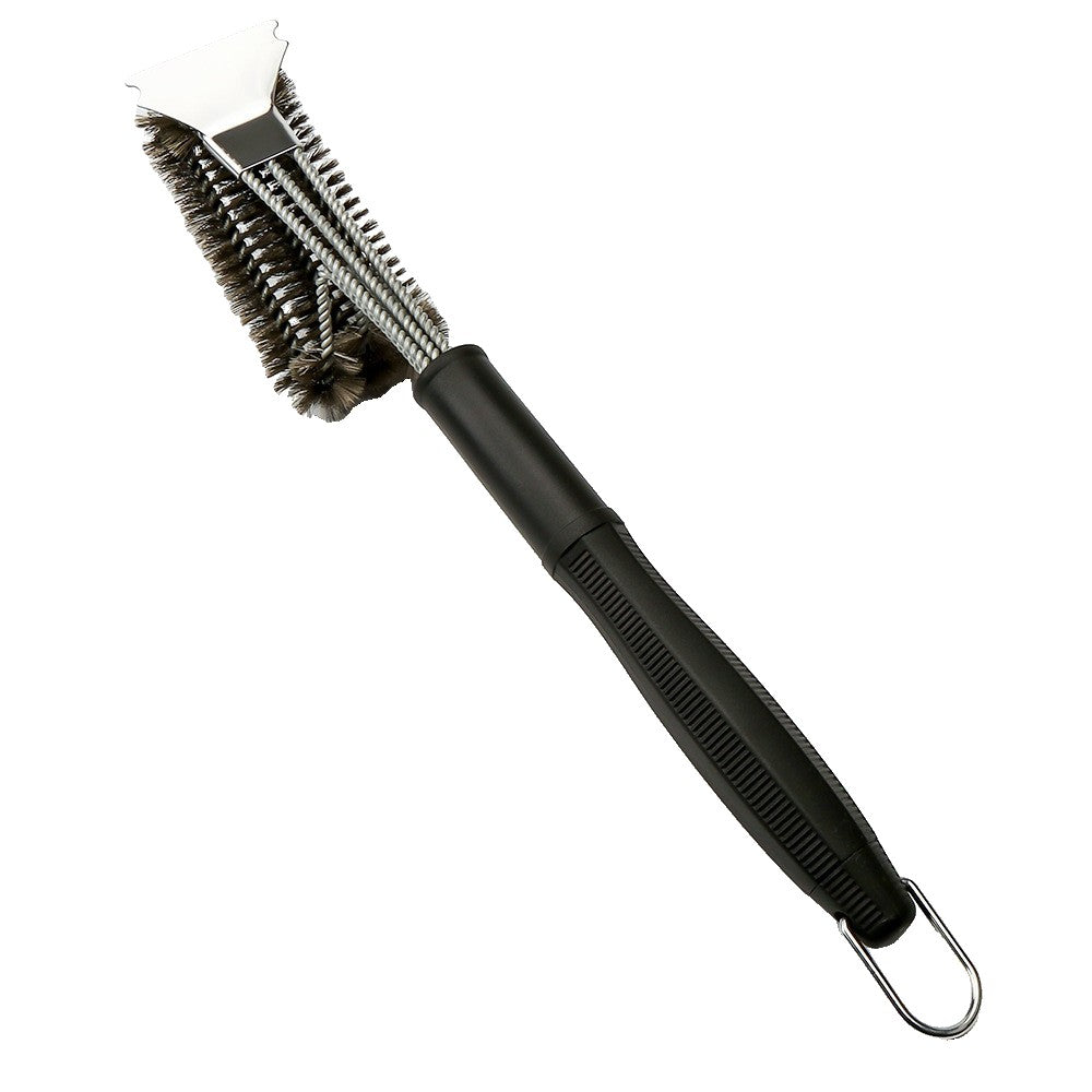 Perie de Sarma pentru Gratar, Vivimall, Maner 45 cm, din Otel inoxidabil, 45X7X10,  Negru - vivimall.ro