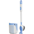 Perie de Toaleta, Vivimall, cu Suport de Perete, Recipient Detergent, 2 Tipuri de Perii, Model Balena, Albastru - vivimall.ro