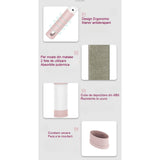 Perie Electrostatica, Vivimall, Pentru Curatarea Parului/Scamelor de pe Haine si Tapiterii, 2 Fete, Autocuratare, 31 x 8.5 cm, Roz - vivimall.ro