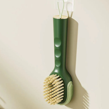 Perie pentru Curatare Incaltaminte cu Recipient pentru Detergent, Vivimall, Perie Multifunctionala pentru Incaltaminte si Lenjerie, cu Peri Moi, Fara Deteriorare, 22x6x4 cm, Culoare Verde - vivimall.ro