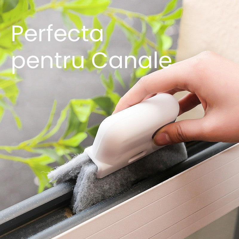 Perii De Curatat 2 In 1, Perii Pentru Canalele Din Ferestre Si Usi, Perii Pentru Colturi Moarte, Pentru Geamuri, Locuri Greu De Accesat, Alb - vivimall.ro