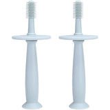 Periuta de Dinti din Silicon pentru Bebelusi, Vivimall, fara BPA, 360 Grade, Bariera Anti-Inghitire, Maner Ergonomic, 12.5 x 15 cm, Albastru - vivimall.ro