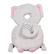 Perna tip Rucsac pentru Protectia Capului, Vivimall, Tetiera tip Elefant de Plus, pentru Bebelusi, 33x6x19 cm, 180 g, Gri - vivimall.ro