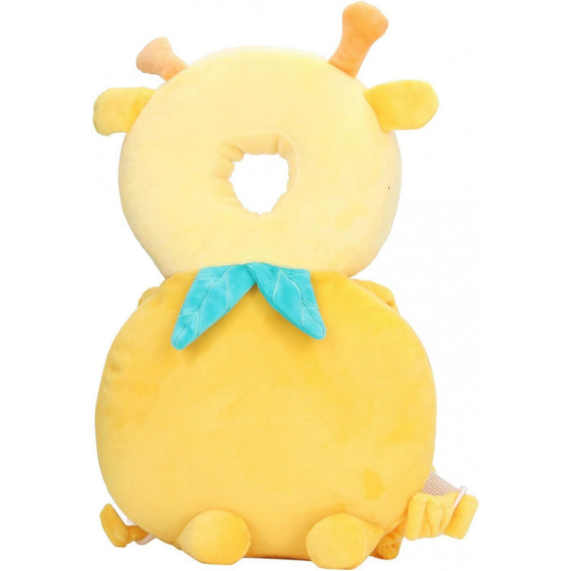 Perna tip Rucsac pentru Protectia Capului, Vivimall, Tetiera tip Girafa, pentru Bebelusi, 33x6x19 cm, 180 g, Galben - vivimall.ro