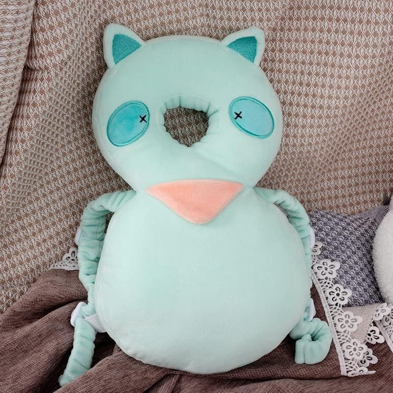 Perna tip Rucsac pentru Protectia Capului, Vivimall, Tetiera tip Raton, pentru Bebelusi, 33x6x19 cm, 180 g, Turcoaz - vivimall.ro