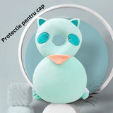 Perna tip Rucsac pentru Protectia Capului, Vivimall, Tetiera tip Raton, pentru Bebelusi, 33x6x19 cm, 180 g, Turcoaz - vivimall.ro