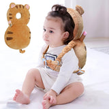 Perna tip Rucsac pentru Protectia Capului, Vivimall, Tetiera tip Tigru, pentru Bebelusi, 33x6x19 cm, 180 g, Maro - vivimall.ro