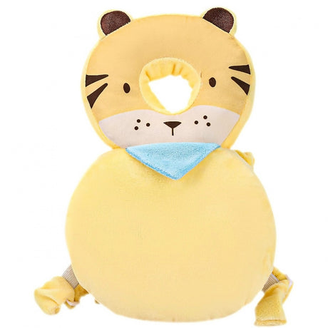 Perna tip Rucsac pentru Protectia Capului, Vivimall, Tetiera tip Tigru, pentru Bebelusi, 33x6x19 cm, 180 g, Crem - vivimall.ro