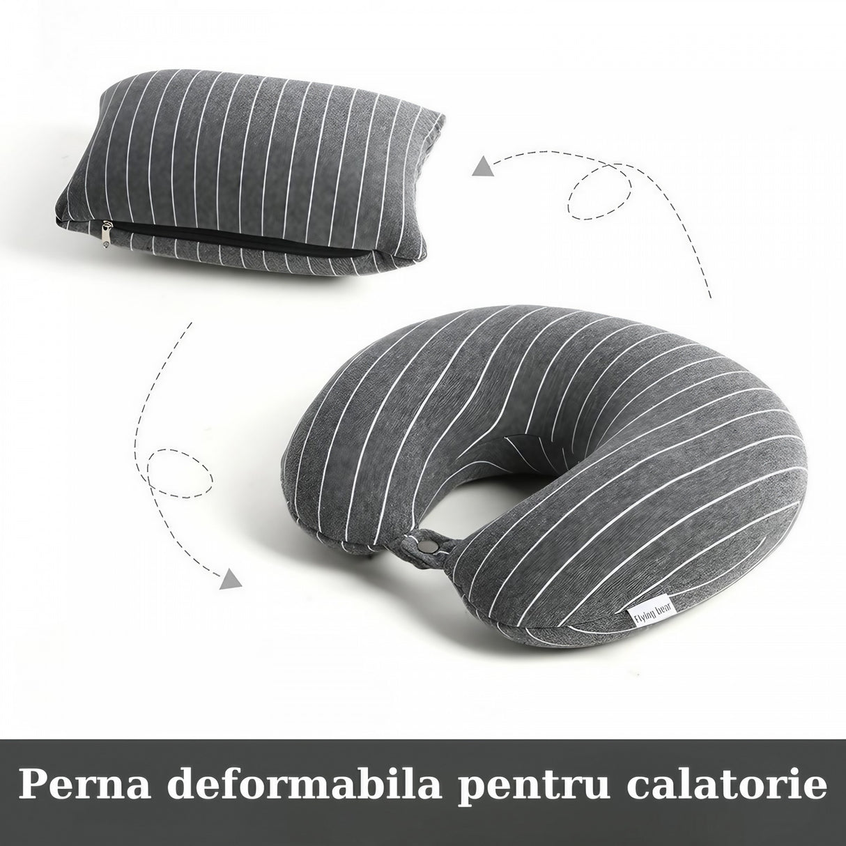 Perna De Calatorie, 2 In 1, Cu Particule De Spuma Cu Memorie