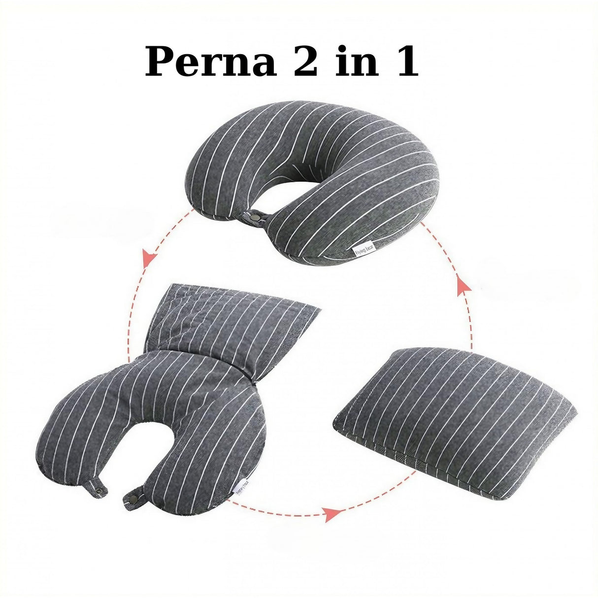 Perna De Calatorie, 2 In 1, Cu Particule De Spuma Cu Memorie