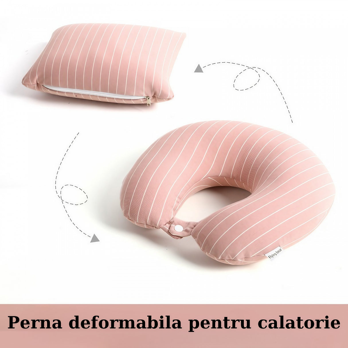 Perna De Calatorie, 2 In 1, Cu Particule De Spuma Cu Memorie