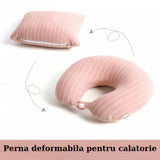 Perna De Calatorie, 2 In 1, Cu Particule De Spuma Cu Memorie