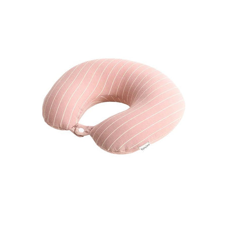 Perna de calatorie, Vivimall , 2 in 1, cu Particule de Spuma cu Memorie, Roz, Resigilat - vivimall.ro