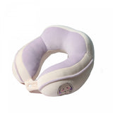 Perna de Calatorie, Vivimall, Pentru Gat si Cap, Umplutura din Bumbac, 28x28x10 cm, cu Model Brodat Iepure, Lila - vivimall.ro