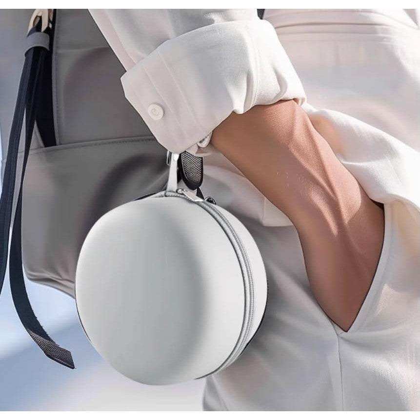 Perna de Calatorie in Forma de U, Vivimall, Pentru Gat si Cap, Umplutura din Spuma cu Memorie, 30x30 cm, Sistem Prindere Capse, Cutie de Depozitare, Albastru Marin - vivimall.ro