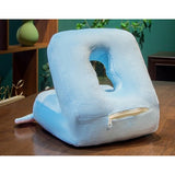 Perna din Spuma, Vivimall, pentru Birou, Calatorii, Pauze, Model Elefant, Microfibra, 30x35x30 cm, Albastru - vivimall.ro
