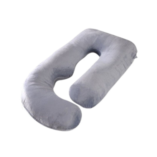 Perna pentru Gravide, Flippy, Perna de Sarcina, Detasabila si Lavabila, Ergonomica Tip J, Captuseala din Poliester, 155 x 75 x 60 cm, Gri - vivimall.ro