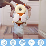 Perna tip Rucsac pentru Protectia Capului, Vivimall, Tetiera tip Albina, pentru Bebelusi, Design tip Plasa, 33x6x19 cm, 180 g, Maro/Bej - vivimall.ro