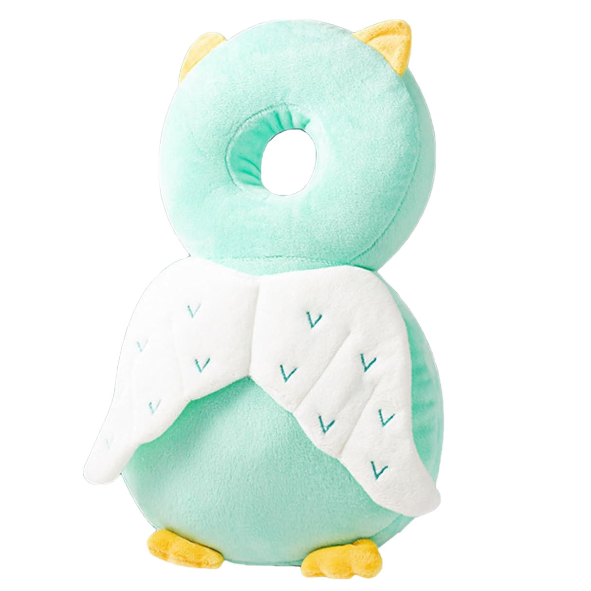 Perna tip Rucsac pentru Protectia Capului, Vivimall, Tetiera tip Bufnita, pentru Bebelusi, 33x6x19 cm, 180 g, Verde - vivimall.ro