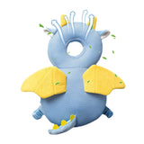 Perna tip Rucsac pentru Protectia Capului, Vivimall, Tetiera tip Dragon, pentru Bebelusi, Design tip Plasa, 33x6x19 cm, 180 g, Albastru - vivimall.ro