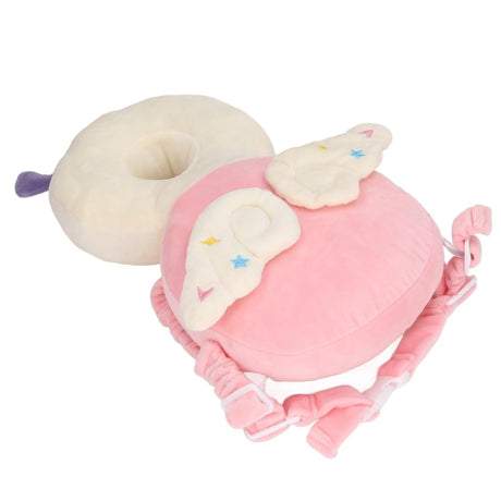 Perna tip Rucsac pentru Protectia Capului, Vivimall, Tetiera tip Insecta, pentru Bebelusi, 33x6x19 cm, 180 g, Roz - vivimall.ro