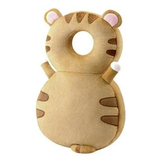 Perna tip Rucsac pentru Protectia Capului, Vivimall, Tetiera tip Tigru, pentru Bebelusi, 33x6x19 cm, 180 g, Maro - vivimall.ro