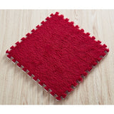 Set 10 Piese Covor tip Puzzle, Vivimall, Spuma EVA, Pufos, 30 x 30 x 1 cm, Rosu - vivimall.ro