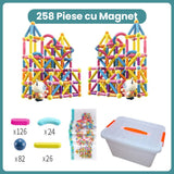 Detaliu piese magnetice Flippy multicolor cu magneți integrati, structuri tridimensionale construite de copii