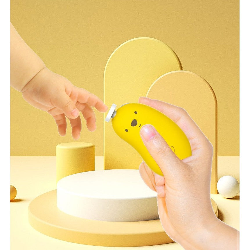 Pila Electrica, Vivimall, pentru Bebelusi si Adulti, din ABS, Incarcare USB, 6 Accesorii, cu Lumina Led, 8.8 x 4.9 cm, Galben - vivimall.ro