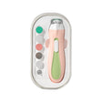 Pila Electrica, Vivimall, pentru Copii si Bebelusi, din ABS, 6 Accesorii, cu Lumina LED, 9.5 x 6 x 17 cm, Verde/Roz - vivimall.ro
