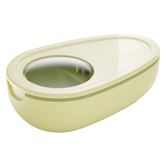 Cutie Taiat Pastile si Depozitare Medicamente, Vivimall, Galbena, 8x5x2.65 cm, Compacta si Portabila, Ideala Pentru Calatorii - vivimall.ro