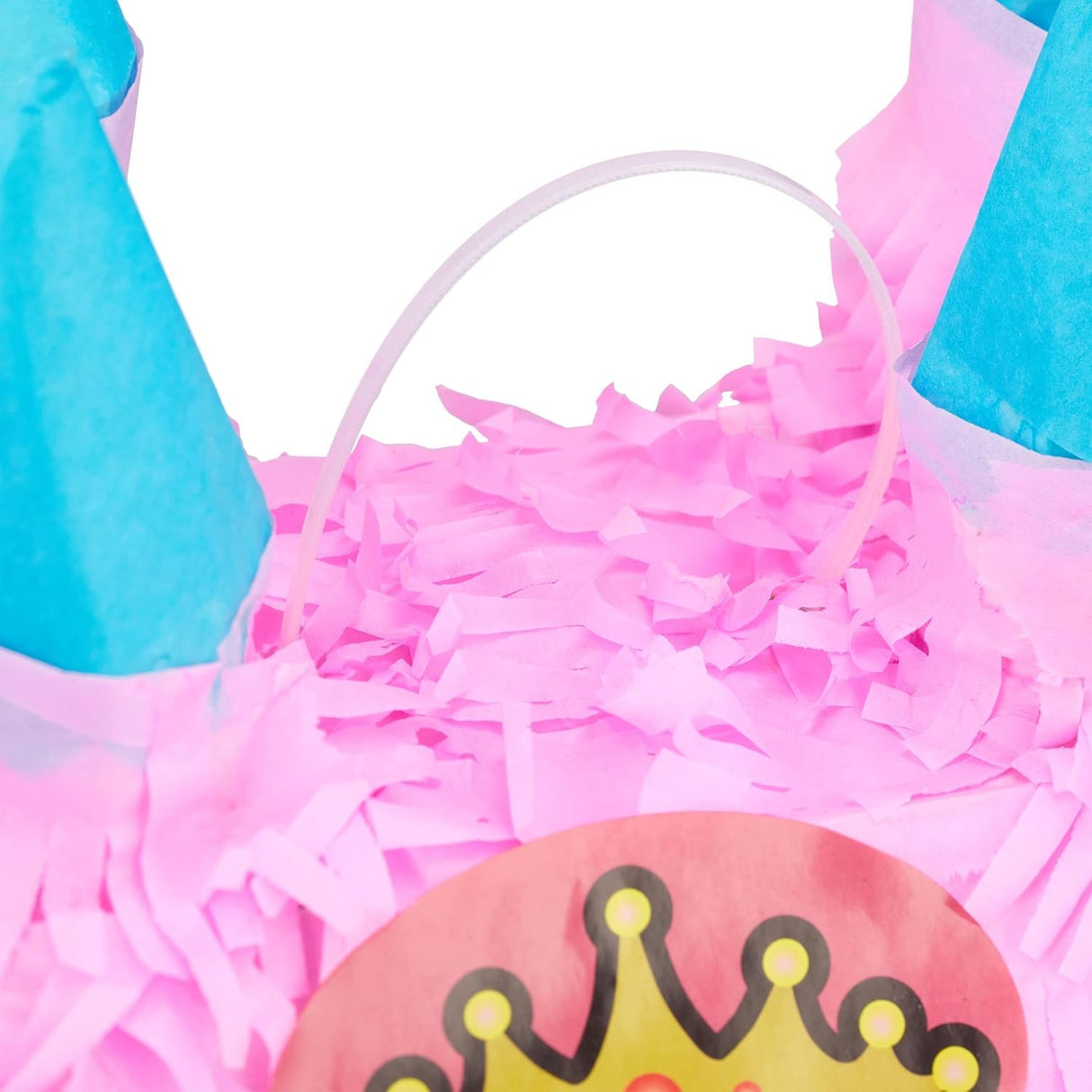 Pinata Castel Printesa pentru Petrecere, Flippy, din Hartie Creponata si Carton, Pinata pentru Petreceri, 40 x 37 x 15 cm, Roz deschis - vivimall.ro