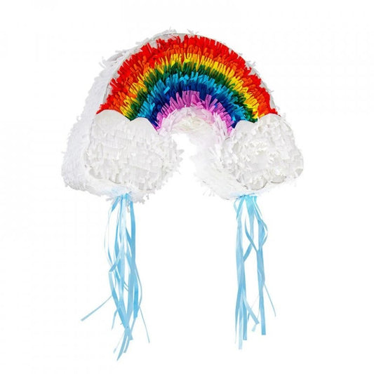Pinata Curcubeu / Rainbow pentru Petrecere, Vivimall, din Hartie si Carton, Pinata pentru Petreceri, 45 x 28 x 9 cm, Multicolor - vivimall.ro