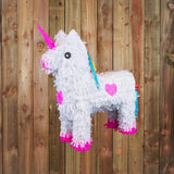 Pinata Unicorn pentru Petrecere, Flippy, Pinata din Hartie si Carton, Pinata pentru Copii, 50 x 35 x 10 cm, Alb - vivimall.ro