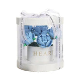 Set de Constructie Trandafiri, Vivimall, 20.5x19.5cm, Buchet de Trandafiri Albastri in Cutie Alba - vivimall.ro