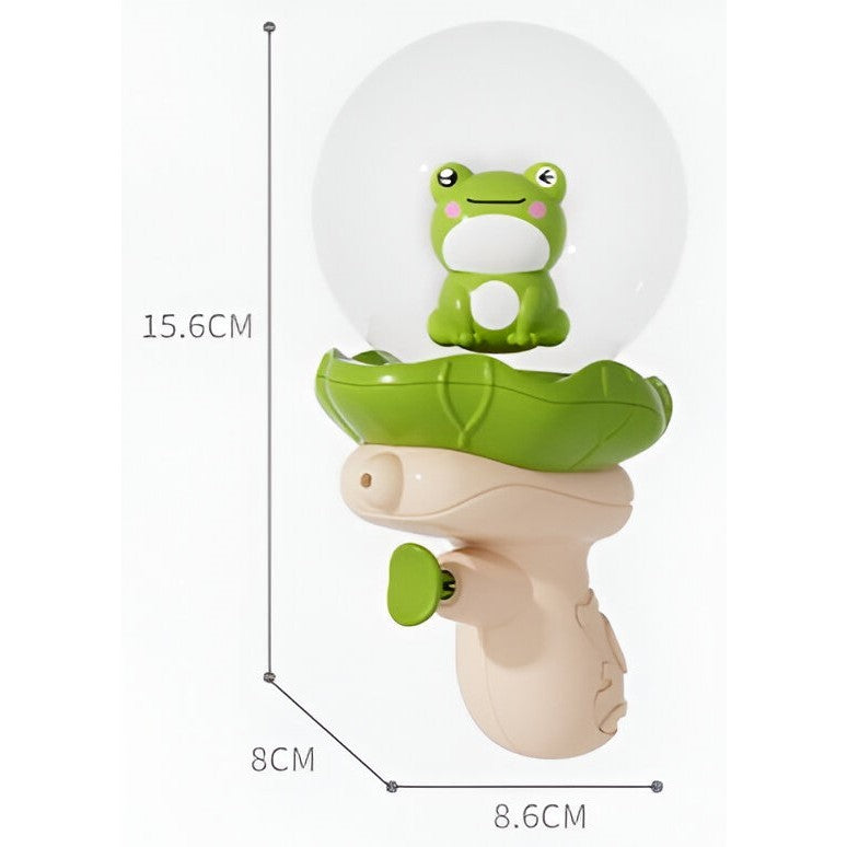 Pistol cu Apa pentru Copii, Vivimall, Multifunctional, Capacitate 250 mL, Model Broscuta, 15.6x8x8.6 cm, ABS, Verde - vivimall.ro