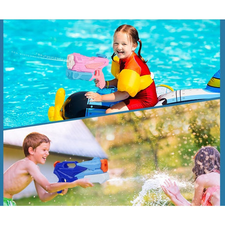 Pistol cu Apa pentru Copii, Rezervor, Pentru Piscina/Plaja, Vivimall, 6ani+,  3 duze, Roz, 500ML - vivimall.ro