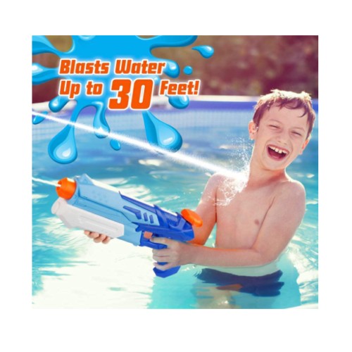 Pistol cu Apa pentru Copii, Rezervor, Pentru Piscina/Plaja, Vivimall, 6ani+,  Albastru, 300ML - vivimall.ro