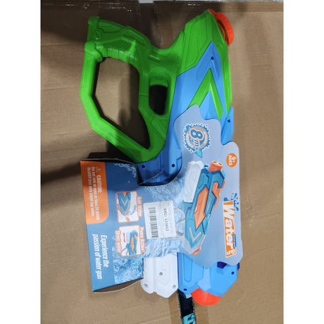 Pistol cu Apa pentru Copii, Vivimall, Rezervor 900ml, Raza de Actiune 8m, 6ani+, 4 Duze, Verde - vivimall.ro