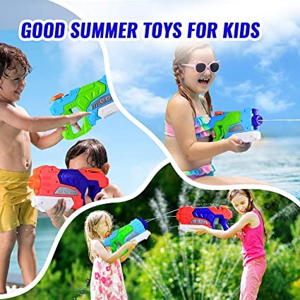 Pistol Cu Apa Pentru Copii, Rezervor, Pentru Piscina/Plaja, 6Ani+, Verde/Albastru, 550Ml - vivimall.ro