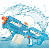 Pistol cu Apa Electric, Vivimall, +6 Ani, Rezervor 650 ml, Incarcare USB, din Plastic, 59 x 23 x 6 cm, Albastru - vivimall.ro