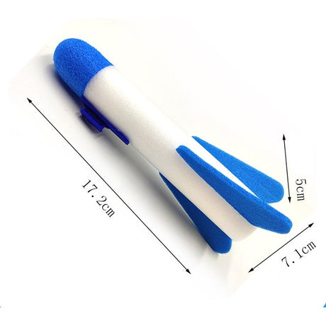 Pistol de Jucarie, Flippy, cu Lansator de Racheta, din Polistiren/Plastic, Lumina LED, +3 Ani, Rosu/Albastru - vivimall.ro