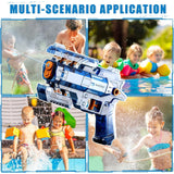 Pistol Manual cu Apa, Vivimall, Jucarie Pistol cu Apa Sigur Pentru Copii, Design Nou S-Shooter Atractiv, 23 x 14.5 cm, Albastru Transparent - vivimall.ro