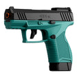 Pistol de jucărie GX4 XL Blowback negru-verde, vedere frontală, 15x13x3,5 cm, cu gloanțe din spumă