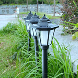 Lampa solara hexagonala de gradina Vivimall, Alb Rece - vivimall.ro