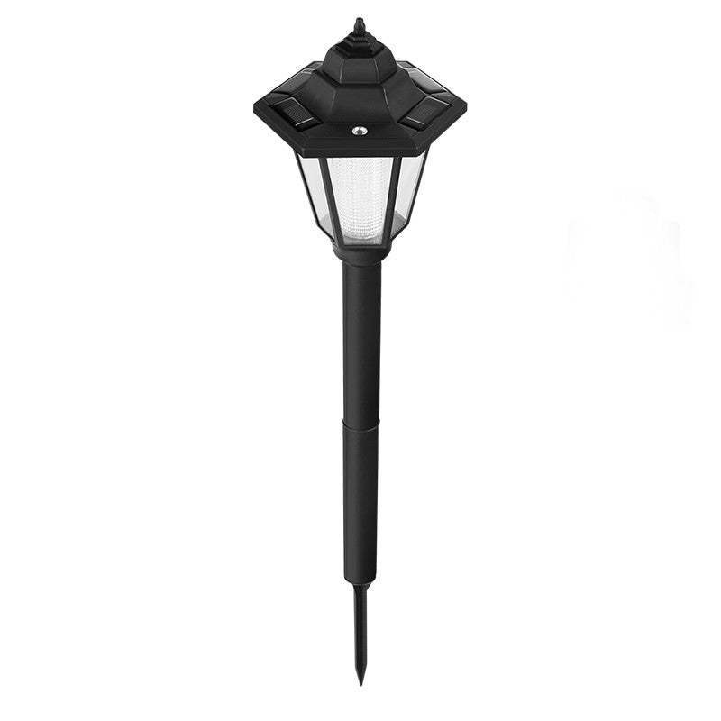 Lampa solara hexagonala de gradina Vivimall, Alb Rece - vivimall.ro